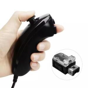 호환 1pcs 왼손 곡선 게임 핸들 컨트롤러 Nunchuk for 닌텐도 Wii Gamepad 조이스틱