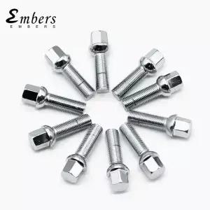 Embers 휠 볼트 스틸 M12x1.5 14x1.5 14x1.25 12x1.25 BMW 폭스바겐 아우디 메르세데스 포르쉐 10pcs 용