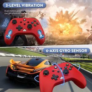 호환 Xbox 시리즈 X/S/PC용 무선 컨트롤러  6축 자이로 터보 기능 게임패드  XBOX 조이스틱
