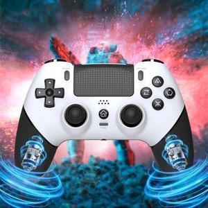 호환 무선 게임 컨트롤러 6 축 자이로 블루투스 콘솔 매크로 PS4용 터보 이중 진동 홀 효과 조이스틱