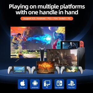 호환 D9 안드로이드 게임 패드 IOS PC 태블릿 스위치 PS3/PS4 듀얼 홀 체성 감각 조이스틱용 휴대 전화 스