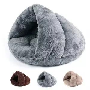 부드러운 고양이 침대 겨울 따뜻한 플러시 애완 동물 Puupy 새끼 둥지 개집 깊은 수면 동굴 집 작은 개