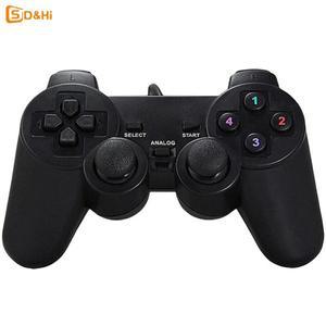 호환 유선 208 USB PC 컨트롤러 조이스틱  컴퓨터 노트북 게임용 윈도우즈 듀얼 진동 모터