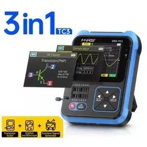 FNIRSI DSO-TC3 미니 휴대용 디지털 오실로스코프 트랜지스터 테스터 신호 소스 3in1 다기능 전자 부품