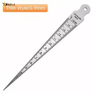 테이퍼 게이지 필러 스테인레스 스틸 갭 홀 측정 도구 양면 웨지 조리개 체중계 1-15mm