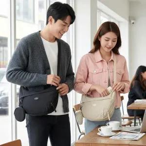 /옷자락 여자 간절기 나일론 크로스백