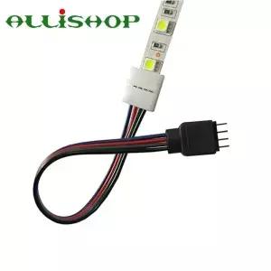 1Pcs 15cm 5050 RGB 4 핀 LED 스트립 라이트 커넥터 스트립-전원 어댑터 도체 10mm 와이드
