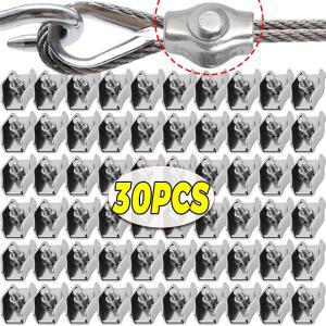 5-30PCS 와이어 로프 클램프 스테인레스 스틸 심플렉스 볼트 케이블 클립 고정 슬링 세탁 라인 패스너 미끄