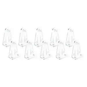10pcs 고정 브래킷 투명 플라스틱 블라인드 바닥 레일 홀더 클립 2 인치 수평 창 쉐이드
