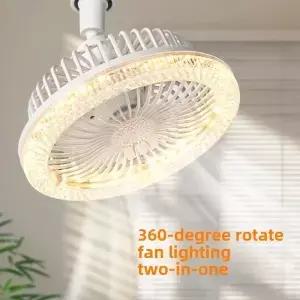 LED 조명이 장착된 스마트 원격 제어 천장 팬 거실용 E27 변환기 베이스