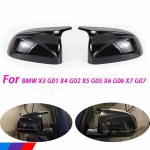 BMW 호환 호환 X3 G01 X4 G02 X5 G05 X6 G06 X7 G07 2018 2019-2023 M 스타일 블랙 백미러 커버 룩