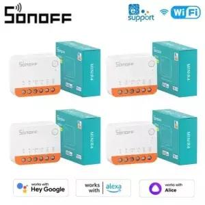 Sonoff 미니 R4 와이파이 스마트 스위치 릴레이 온오프 DIY 모듈 eWelink 제어 알렉사 얀덱스 앨리스와