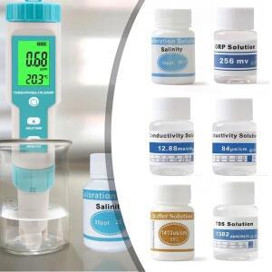 PH 버퍼 보정 용액, 정확한 전도도 염분 계량기 완충제, 25ml, 12.88 MS/cm