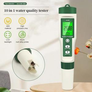 휴대용 PH 측정기 10 in 1 PH/TDS/EC/염도/온도/비중/ORP/H2/비옥도/저항력 수질 테스터 수영장, 식수용