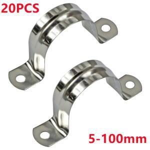 20pcs 5mm-100mm 라이딩 클립 클램프 파이프 안장 U 자형 호스 304 스테인레스 스틸 배관 브래킷 와이어 해