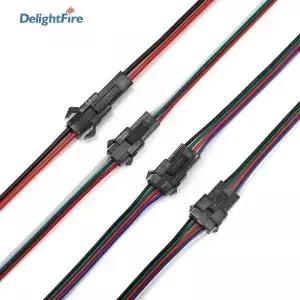 SM RGB LED 스트립 커넥터 22 20AWG 2 3 4 5 6핀 10 50 100쌍 남성 여성 와이어 JST 3528 5050 RGBW