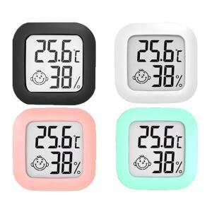 1PC 디지털 LCD 온도계 습도계 실내 미니 전자 측정기 센서 게이지 가정용 용 4 색