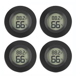 2/4 Pcs 미니 습도계 온도계 화씨 또는 섭씨 측정기 디지털 LCD 모니터 실내 라운드 게이지