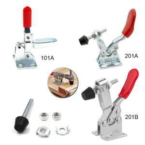 1-4개 수평 토글 클램프 GH-201A/201B/101A 퀵 릴리스 세트 헤비듀티 수직 클립 목공 핸드 툴