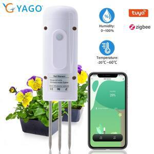 Tuya Zigbee 무선 토양 수분 계량기 온도 습도 테스터 식물 모니터 IP67 방수 감지기 정원 심기용