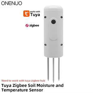 Tuya Zigbee 지능형 무선 토양 수분 측정기 온도 습도 시험기 식물 모니터 정원 심기 용 IP67 감지기