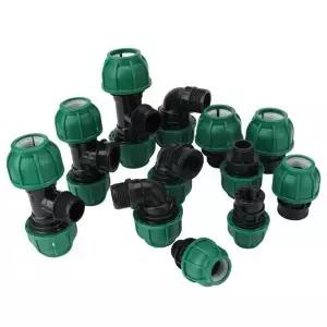 1/2 3/4 1인치 나사산에서 20 25 32mm 직선 엘보 티 커넥터 농업용 관개수관 퀵 PVC PE 튜브용