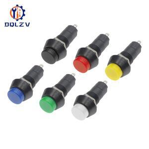 자동 잠금/자동 복구 푸시 버튼 스위치 12mm OFF-ON 플라스틱 순간 3A 250V AC 2PIN 6 색 혼합