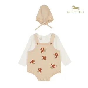 에뜨와 ETTOI 테오머쉬룸니트바디수트SET 07T527906/임신,출산,신생아,백일,조카선물,외출복 07T527906 107