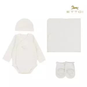 에뜨와 ETTOI 에딘배내수트모자속싸개양말 SET07T517903/임신,출산,신생아,조카선물,양띠 07T517903-JS 1