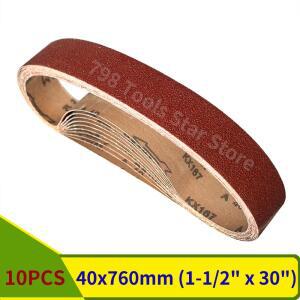 10피스 40 ~ 1000 그릿 40mm x 760mm 앵글 그라인더 벨트 샌더 부착 연마 도구 용 샌딩