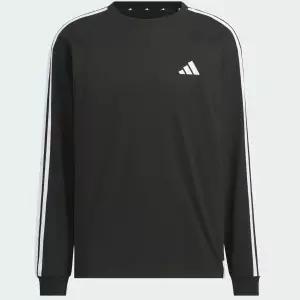 Mens 에센셜 플로스 루즈 핏 3-스트라이프 롱 슬리브 티셔츠 KF3728