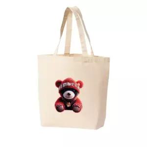 에코백 토트백 챗지피티 빨간곰돌이 bear 빨간모자 그림 프린트에코백