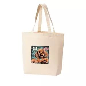 에코백 토트백 챗지피티 푸들 만화컷 강아지 poodle 그림 프린트에코백