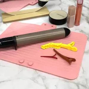 고데기 파우치 실리콘 매직기 수납 케이스 핑크 여행용 미용기기 보관함 고데기파우치