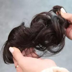 헤어 올림머리 번헤어 가발 연갈색 머리묶기 번가발 똥머리피스 똥머리가발 만두머리
