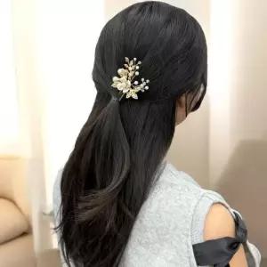 결혼식 한복 헤어장식 U자 비녀 골드 혼주 머리꽂이 액세서리 혼주뒤꽂이 비녀 U자비녀