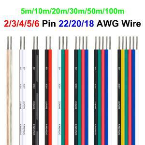 LED 스트립 조명용 전선 케이블  RGB WS2812B 용 JST 연장 커넥터 2 핀  3 4 5 6 5-100m  V  12 24V