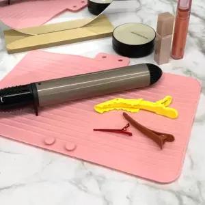 고데기 파우치 실리콘 매직기 수납 케이스 핑크 여행용 미용기기 보관함 고데기파우치
