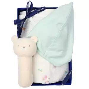 [갤러리아] (압소바출산,백일세트)베아트7부우주복(모자)+막대딸랑이세트(A13-10607SET)