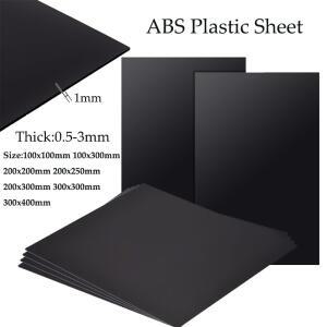 1-5피스 검은 abs 플라스틱 플레이트 모델 시트 DIY 재료 부품 두께 0.5mm/1mm/1.5mm/2mm/3mm/4mm/5mm