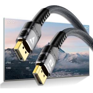 16K DP 2.1 8K@120Hz 32Gbps HDR 비디오 오디오 디스플레이포트 케이블 노트북 TV xbox호환 프로젝터 게이