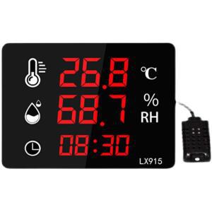 최신 외부 프로브 레인 다기능 센서 및 습도계 실용 lx915 벽걸이 디지털 LED 사우나