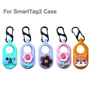 SmartTag 2 케이스 보호대 커버 만화 꽃 개 패턴 삼성호환 스마트 태그 2에 대한  실리콘 쉘 스킨