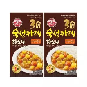 [오뚜기]오뚜기 3일 숙성카레 하모니 고형 약간 매운맛 200g X 2개 (50990953)