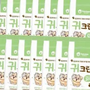 강아지 무향 귀세정 물티슈 30매 보습 냄새관리 14P