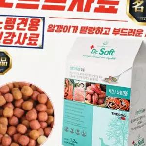 더독 닥터소프트 치킨 강아지 사료 (노령견용) 1.2kg x 3개