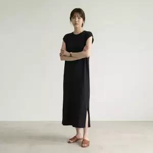AMB 여름 민소매 롱 원피스옆트임