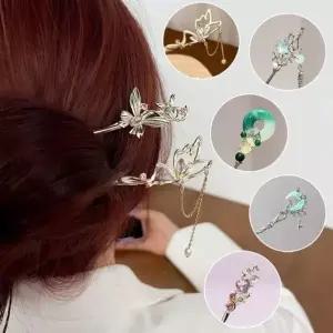 여성 헤어 포인트 유니크 이 메탈 올림머리 혼주 자개