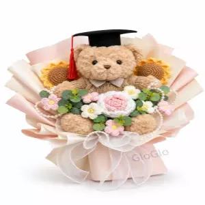 인형꽃다발 곰돌이 인조꽃 부케 졸업 성년의날 생일 선물