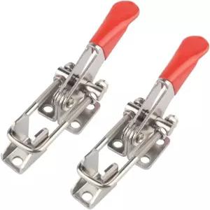 VAMUOOEFL 2Pcs 헤비 듀티 토글 클램프 용량 400LB 304 스테인리스 스틸 조절식 U 볼트 홀딩 퀵 릴리스